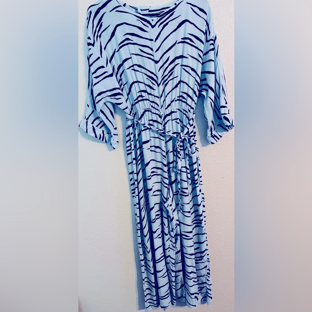 asos US size 6 light blue tiger stripe jumpsuit